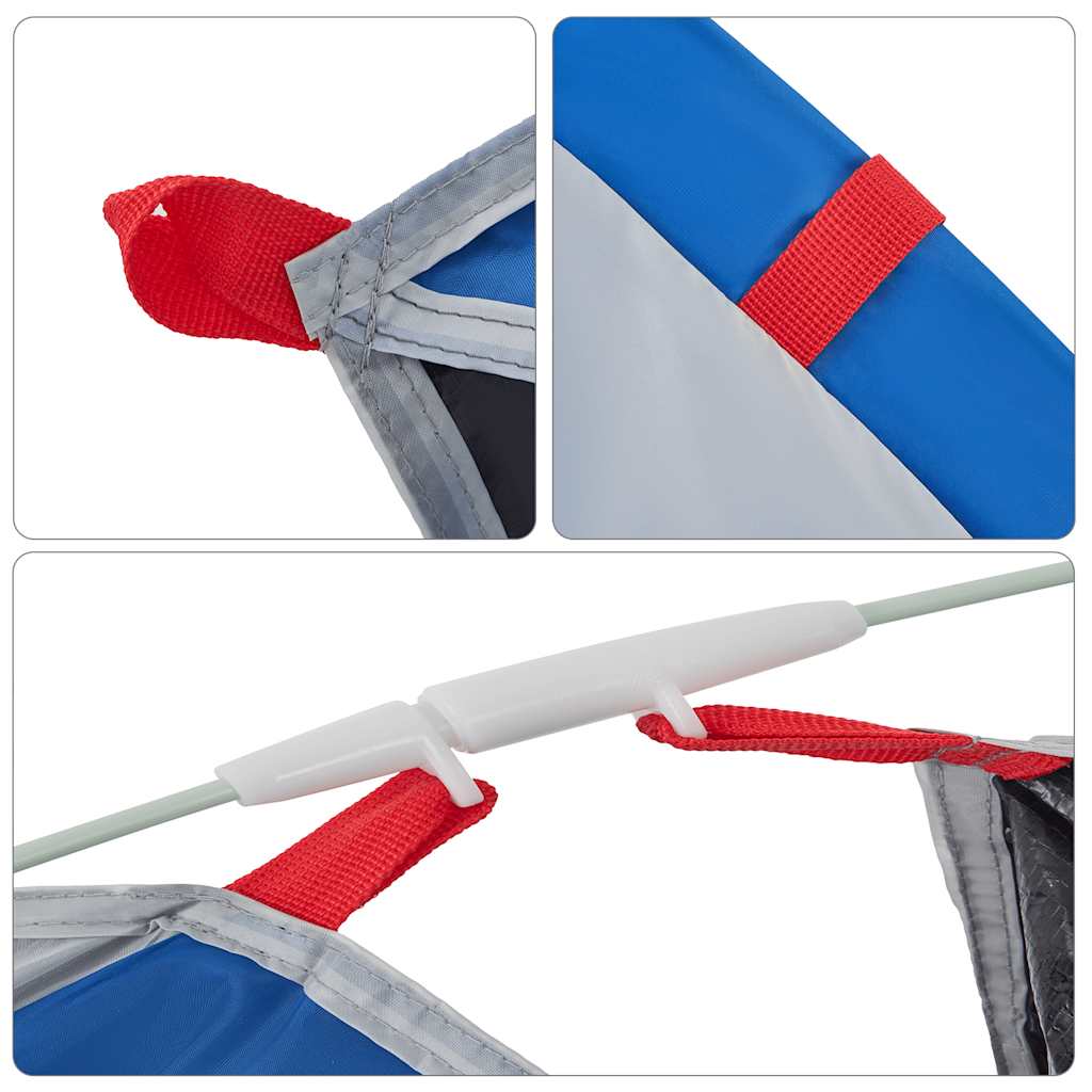 Strandtent 2-persoons pop-up waterdicht azuurblauw
