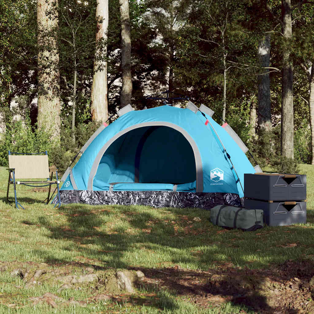 Tent 2-persoons snelontgrendeling blauw