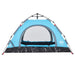 Tent 2-persoons snelontgrendeling blauw