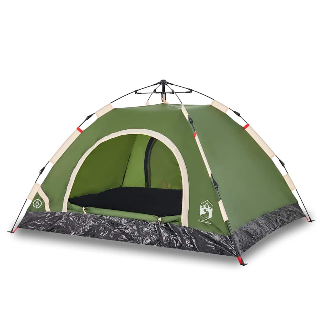 Tent 3-persoons snelontgrendeling groen