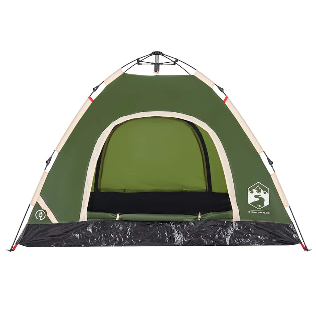 Tent 3-persoons snelontgrendeling groen