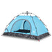 Tent 3-persoons snelontgrendeling blauw