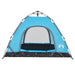 Tent 3-persoons snelontgrendeling blauw