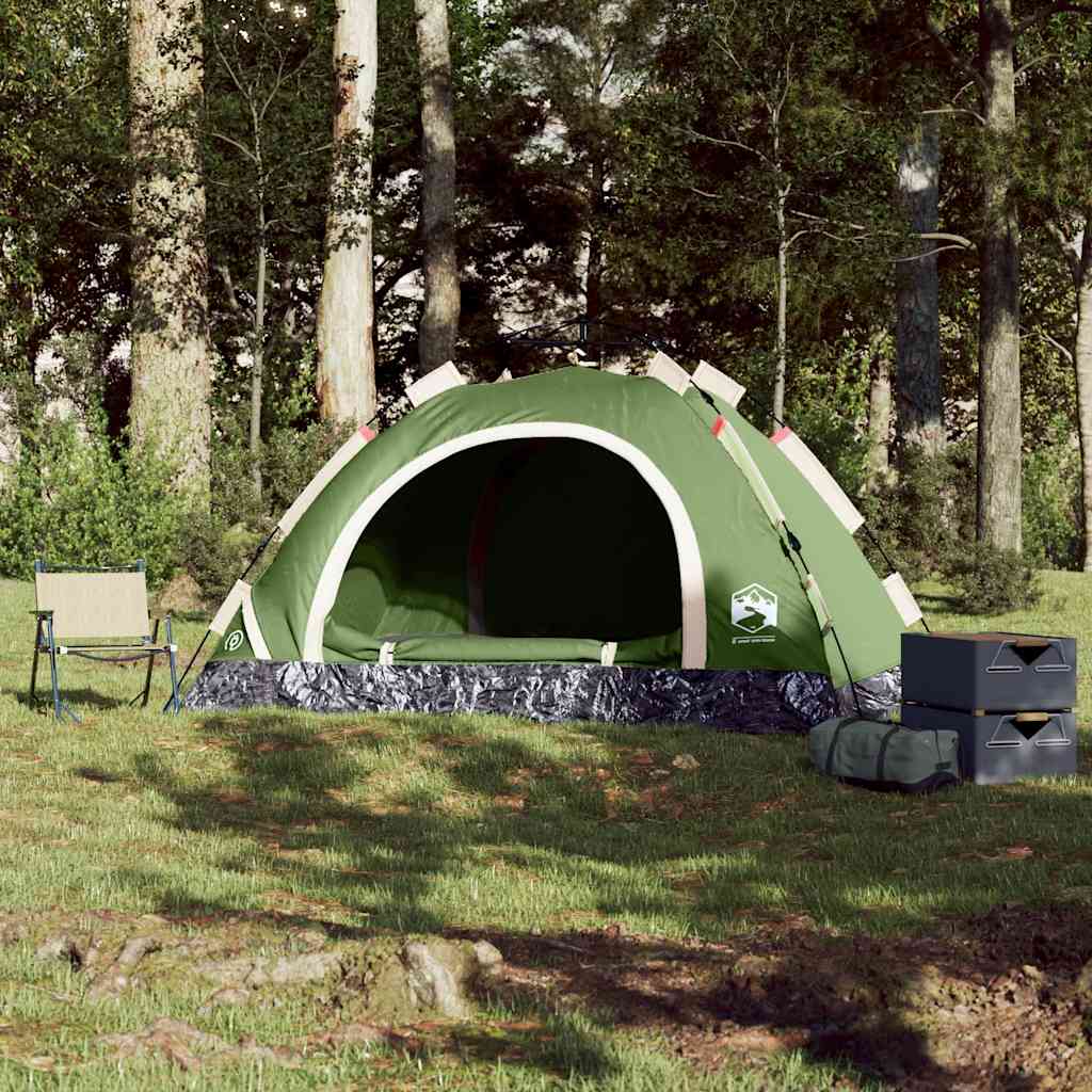 Tent 4-persoons snelontgrendeling groen