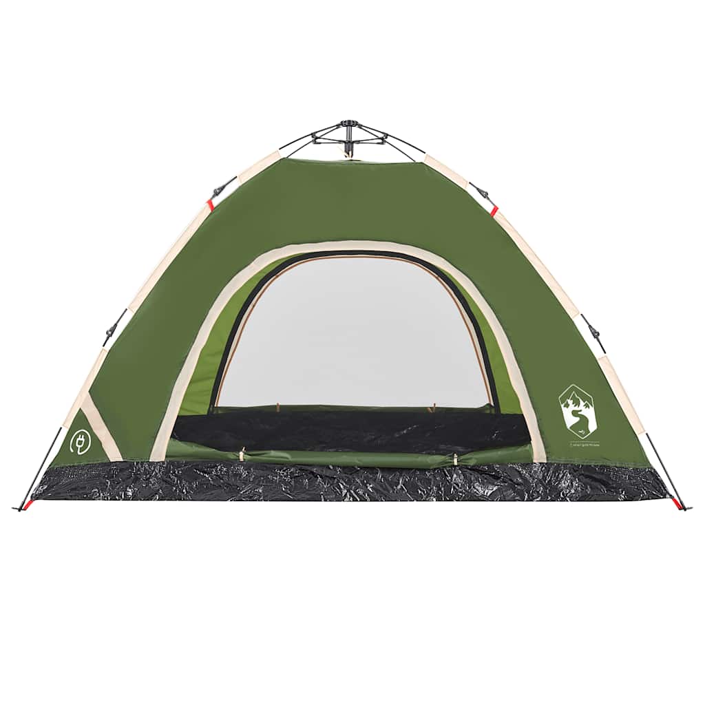 Tent 4-persoons snelontgrendeling groen