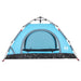 Tent 4-persoons snelontgrendeling blauw