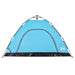 Tent 4-persoons snelontgrendeling blauw