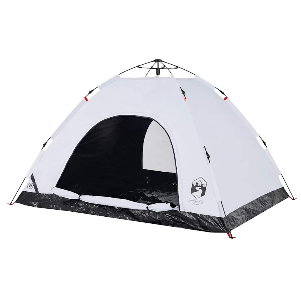 Tent 4-persoons snelontgrendeling verduisterende stof wit