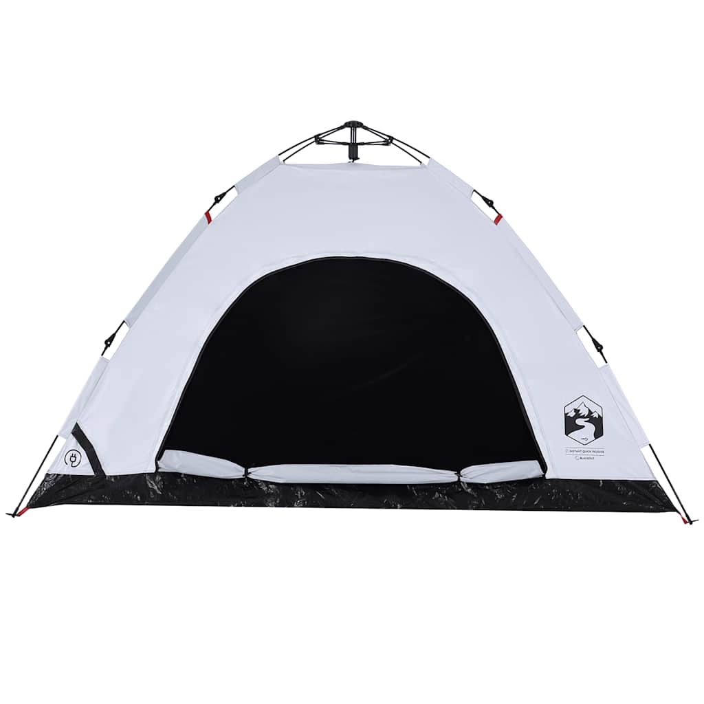 Tent 4-persoons snelontgrendeling verduisterende stof wit