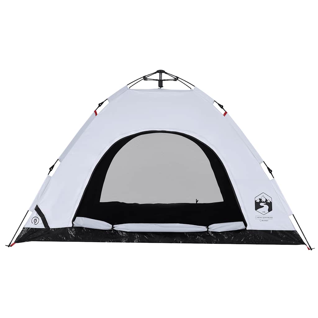 Tent 4-persoons snelontgrendeling verduisterende stof wit