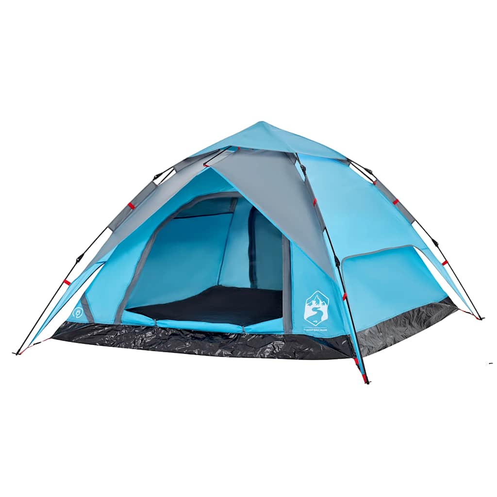 Koepeltent 4-persoons snelontgrendeling blauw
