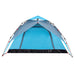 Koepeltent 4-persoons snelontgrendeling blauw