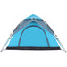 Koepeltent 5-persoons snelontgrendeling blauw
