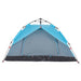 Koepeltent 2-persoons snelontgrendeling blauw