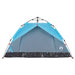 Koepeltent 3-persoons snelontgrendeling blauw