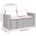 5-delige Loungeset met kussens poly rattan grijs