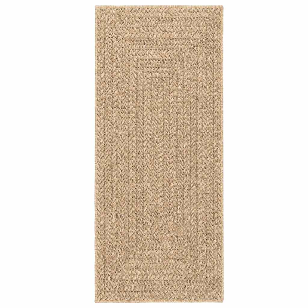 Vloerkleed ZIZUR binnen en buiten 80x200 cm jute look