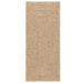 Vloerkleed ZIZUR binnen en buiten 80x200 cm jute look
