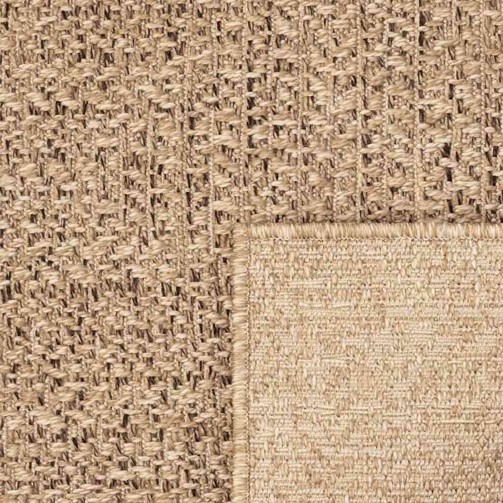 Vloerkleed ZIZUR binnen en buiten 80x200 cm jute look
