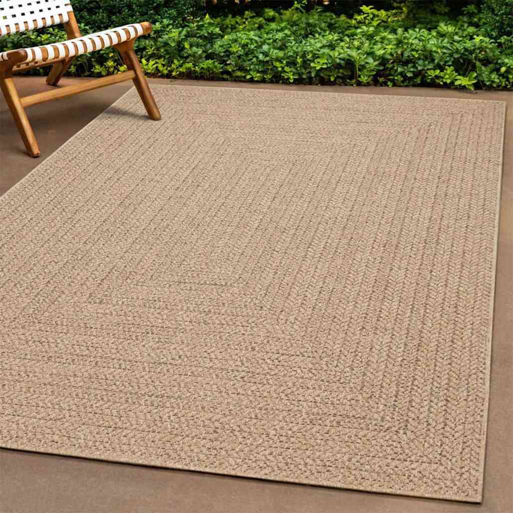 Vloerkleed ZIZUR binnen en buiten 80x250 cm jute look