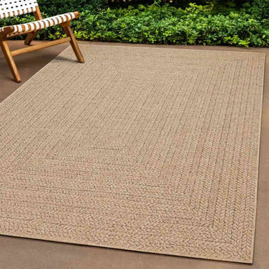 Vloerkleed ZIZUR binnen en buiten 240x340 cm jute look