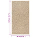 Vloerkleed ZIZUR binnen en buiten 60x110 cm jute look