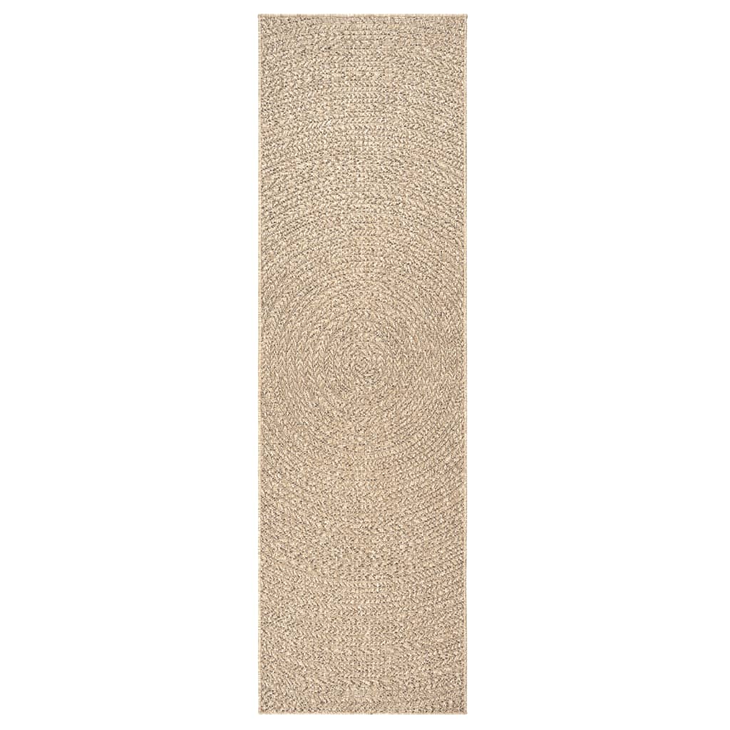 Vloerkleed ZIZUR binnen en buiten 80x250 cm jute look
