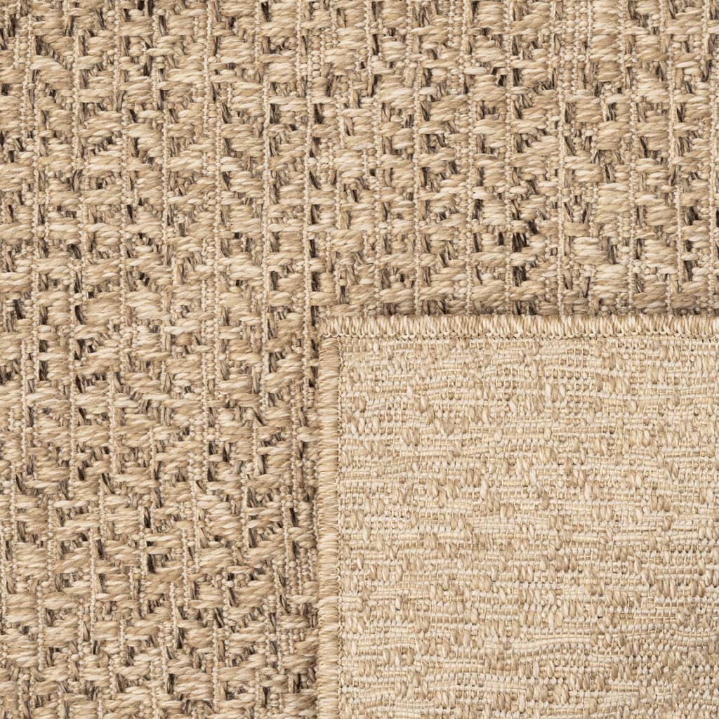 Vloerkleed ZIZUR binnen en buiten 80x250 cm jute look