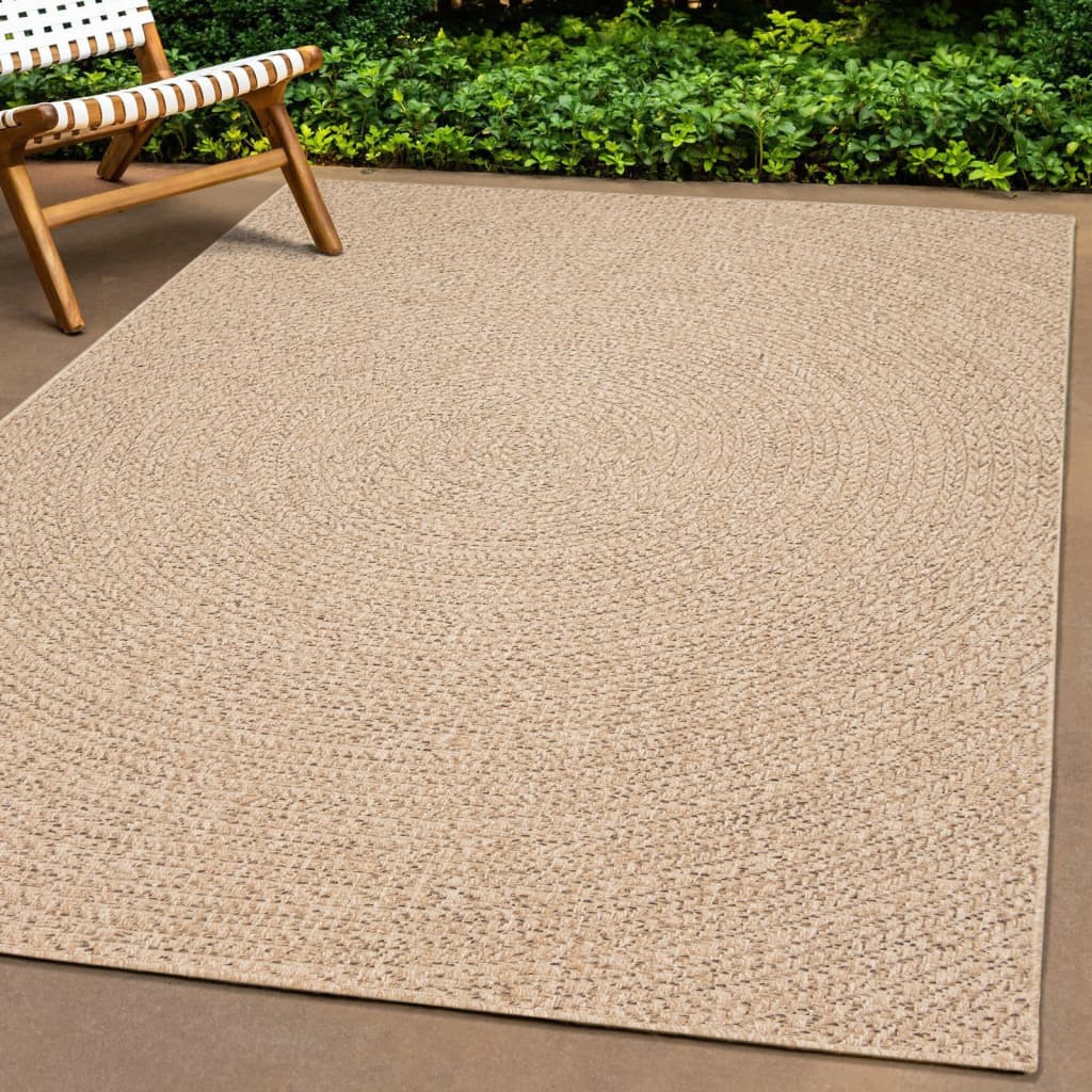 Vloerkleed ZIZUR binnen en buiten 80x250 cm jute look