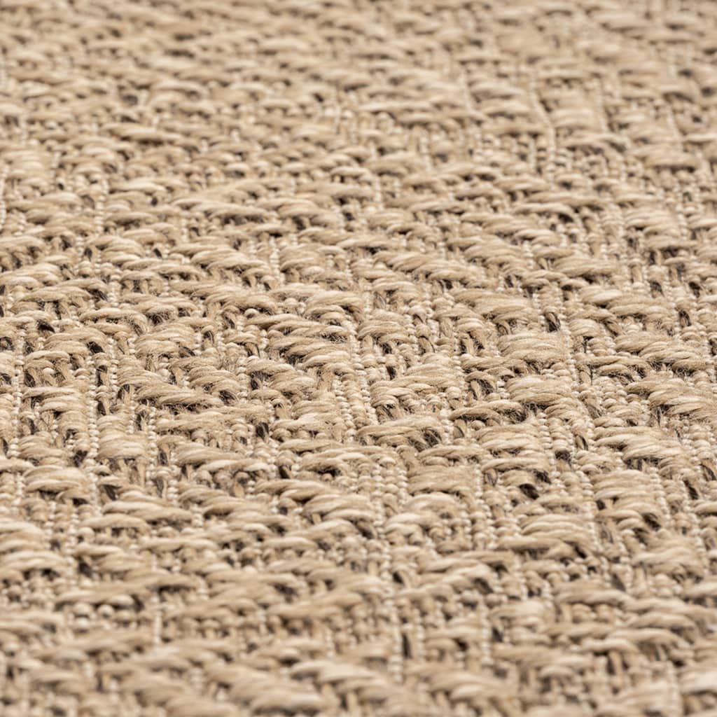 Vloerkleed ZIZUR binnen en buiten 240x340 cm jute look