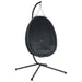 Hangende Egg Chair met standaard antraciet stof en staal