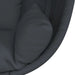 Hangende Egg Chair met standaard antraciet stof en staal