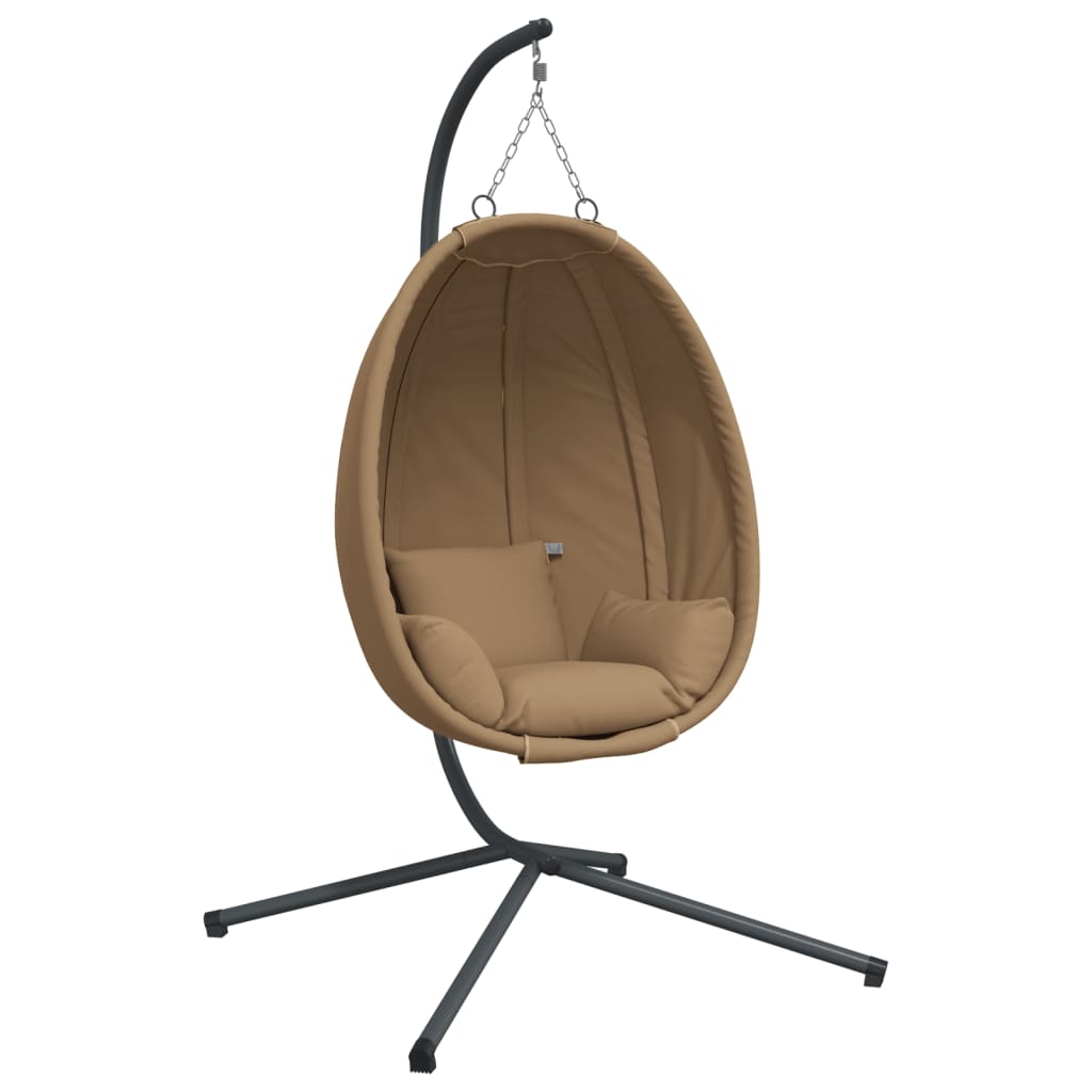 Hangstoel met standaard stof en staal taupe