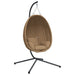 Hangstoel met standaard stof en staal taupe