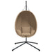 Hangstoel met standaard stof en staal taupe