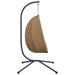 Hangstoel met standaard stof en staal taupe