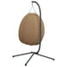 Hangstoel met standaard stof en staal taupe