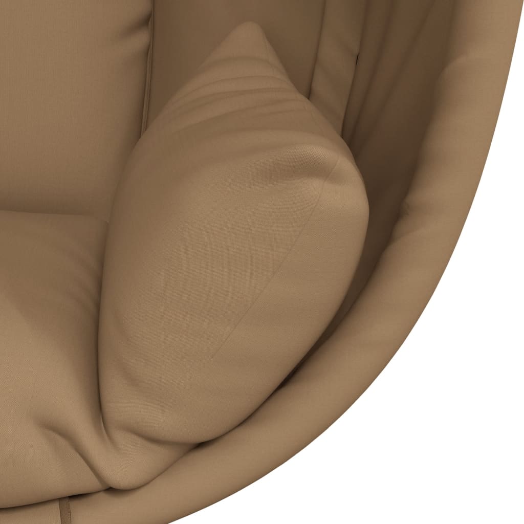 Hangstoel met standaard stof en staal taupe