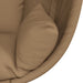 Hangstoel met standaard stof en staal taupe
