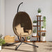 Hangstoel met standaard stof en staal taupe