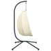 Hangstoel met standaard stof en staal beige