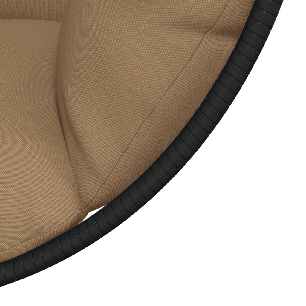 Hangstoel met standaard rattan en staal taupe