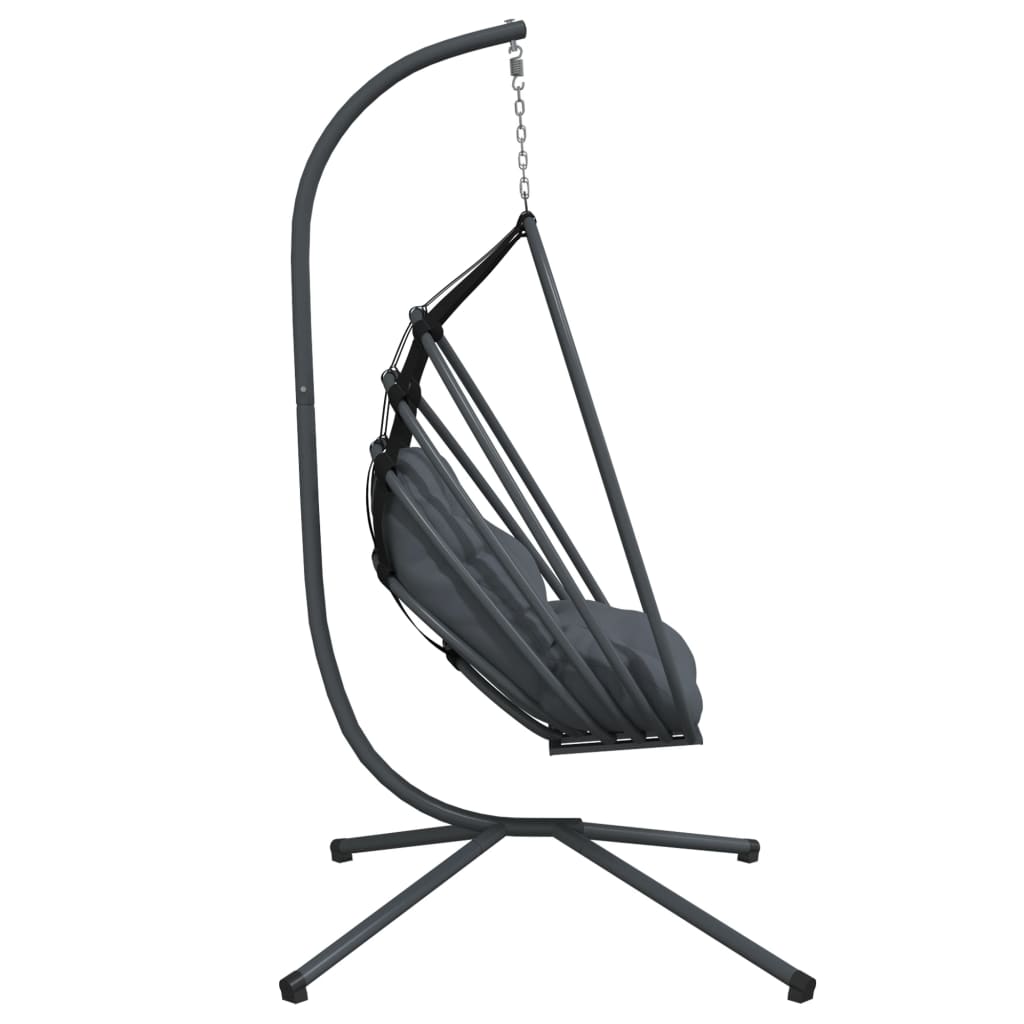 Hangende Egg Chair met standaard antraciet staal