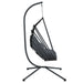 Hangende Egg Chair met standaard antraciet staal