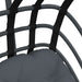 Hangende Egg Chair met standaard antraciet staal