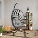 Hangende Egg Chair met standaard antraciet staal