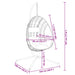 Hangstoel met standaard rattan en staal taupe