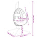 Hangstoel met standaard rattan en staal beige
