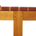 Ligbedden 2 st massief acaciahout en stof rood