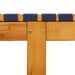 Ligbedden 2 st massief acaciahout en stof donkerblauw